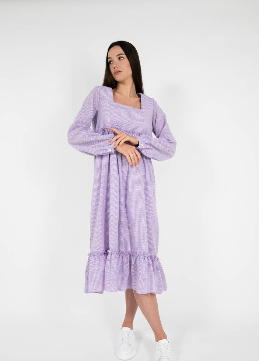 Лиловое коктейльное платье "монако" с завышенной талией romashka, лиловый, xs|s 9817 Ромашка однотонное