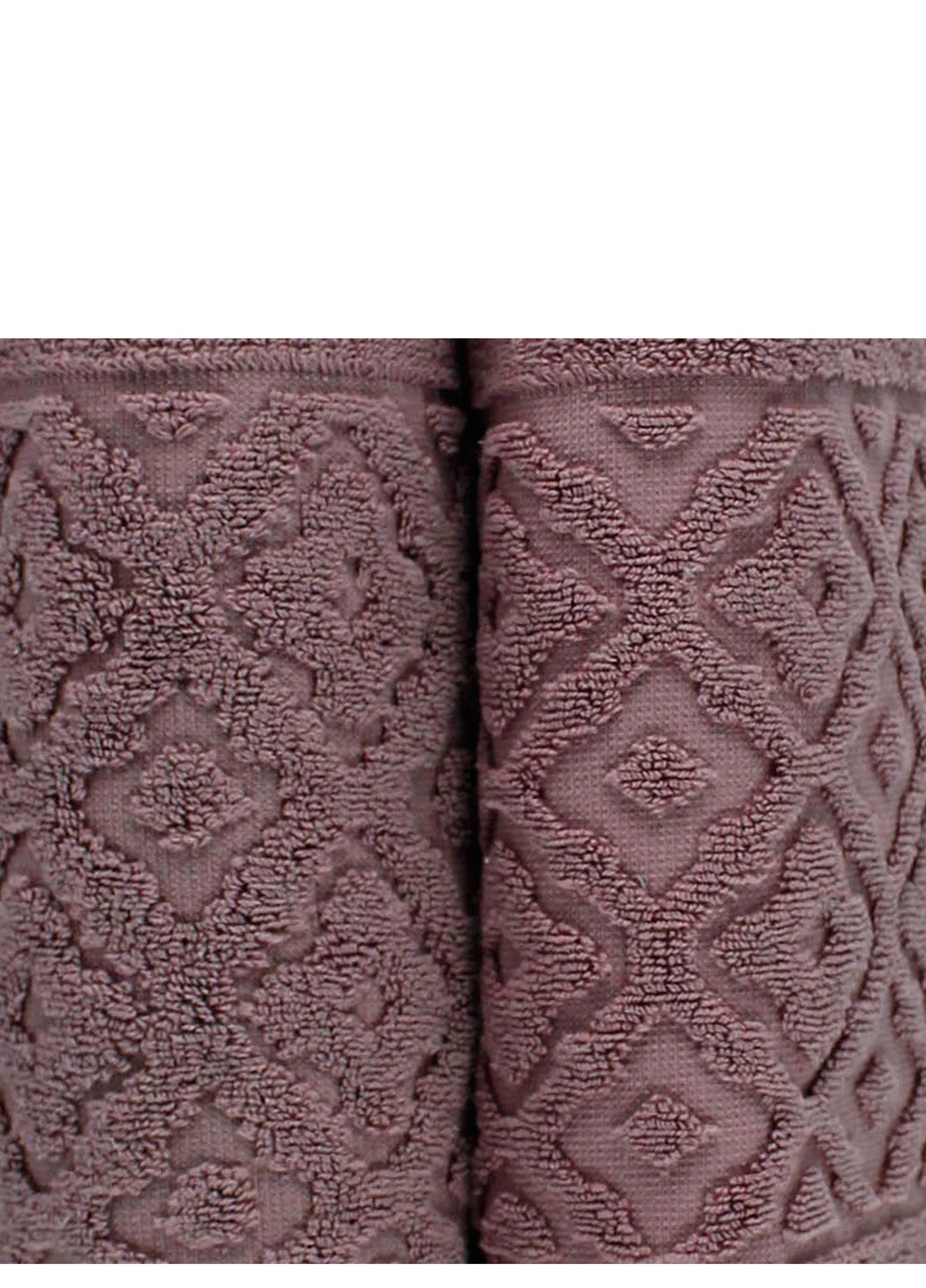 Рушник махровий Lima, жакардовий, з бордюром, попіл троянди, розмір 70x140 см Bulgaria-Tex темно-рожевий