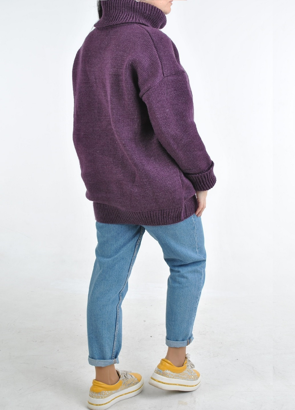 Фіолетовий зимовий подовжений светр Berta Lucci