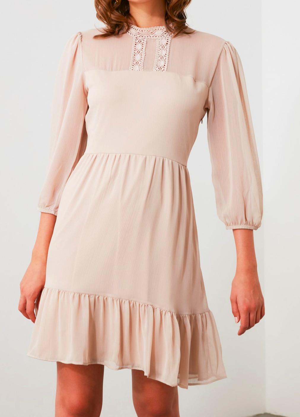 Бежева кежуал сукня AMORI однотонна