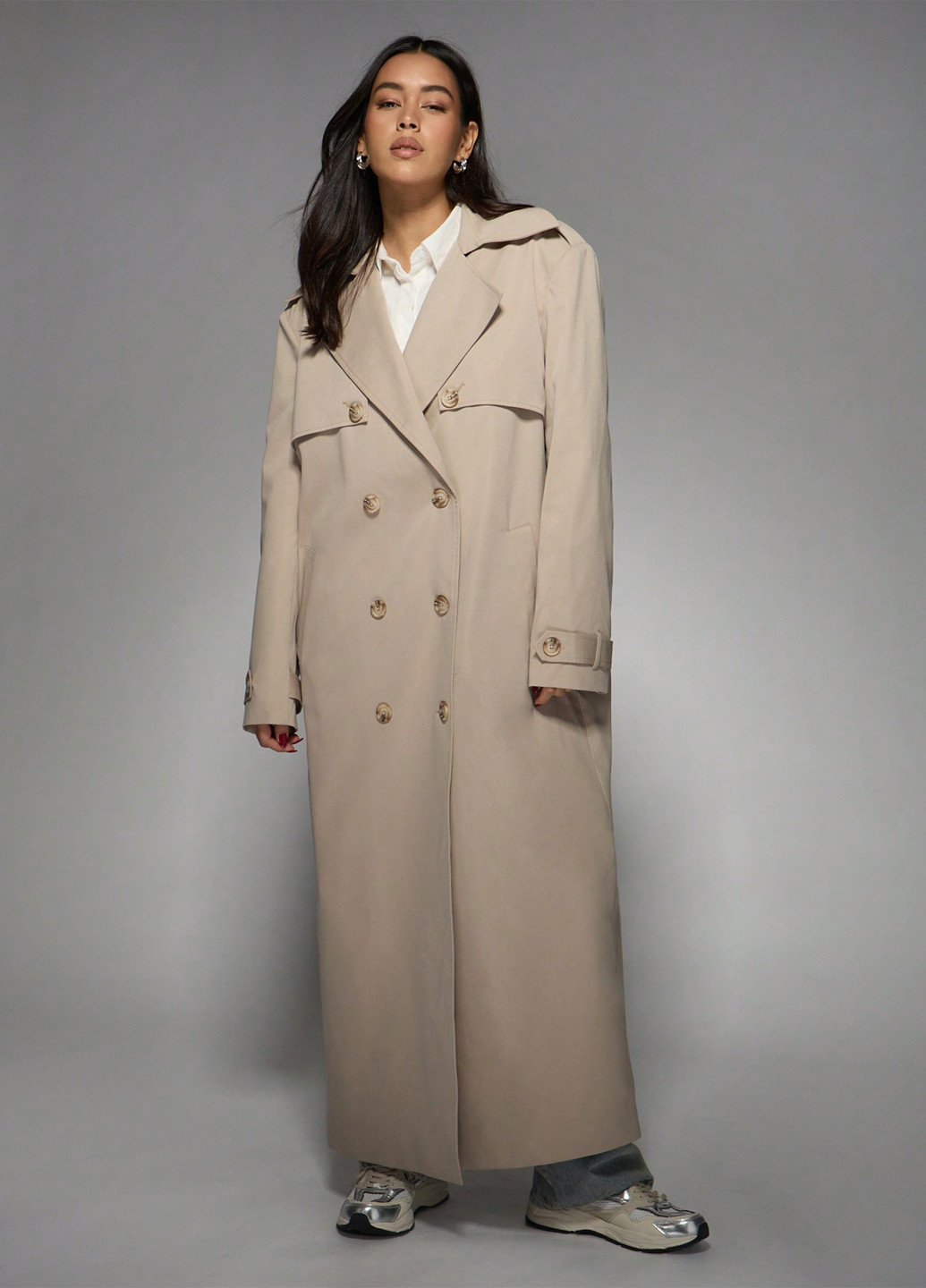 Плащ SHEIN тренчкот на гудзиках демісезон (365782067)