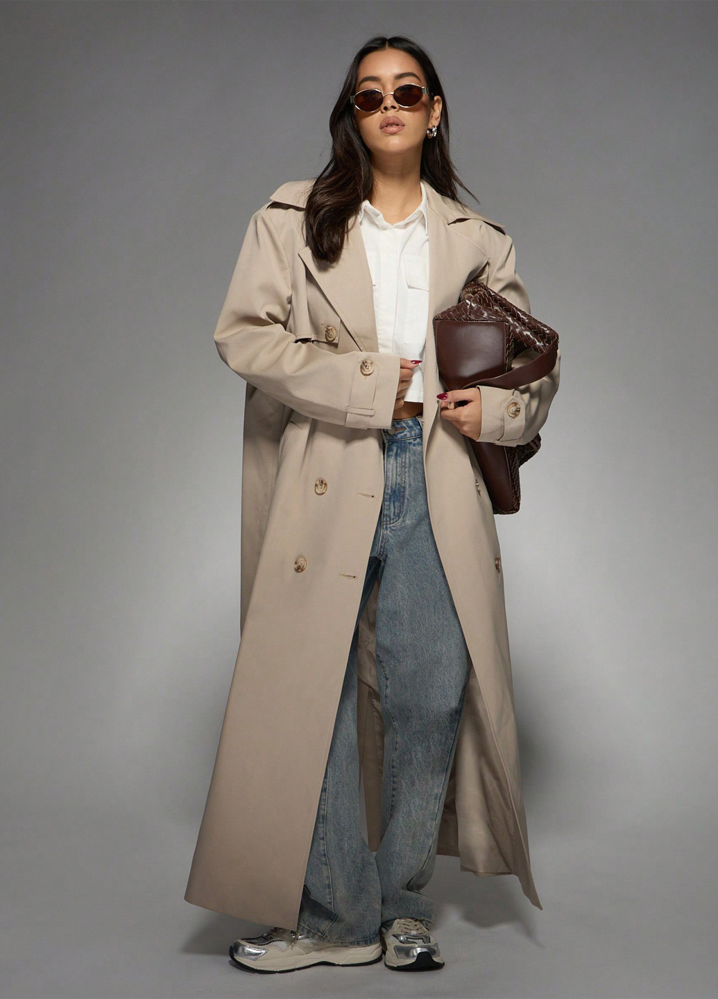 Плащ SHEIN тренчкот на гудзиках демісезон (365782067)