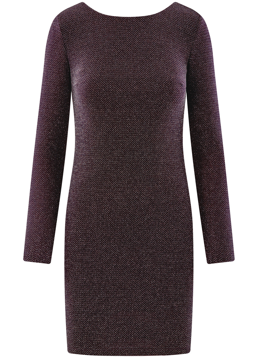 Фиолетовое кэжуал платье Oodji с геометрическим узором
