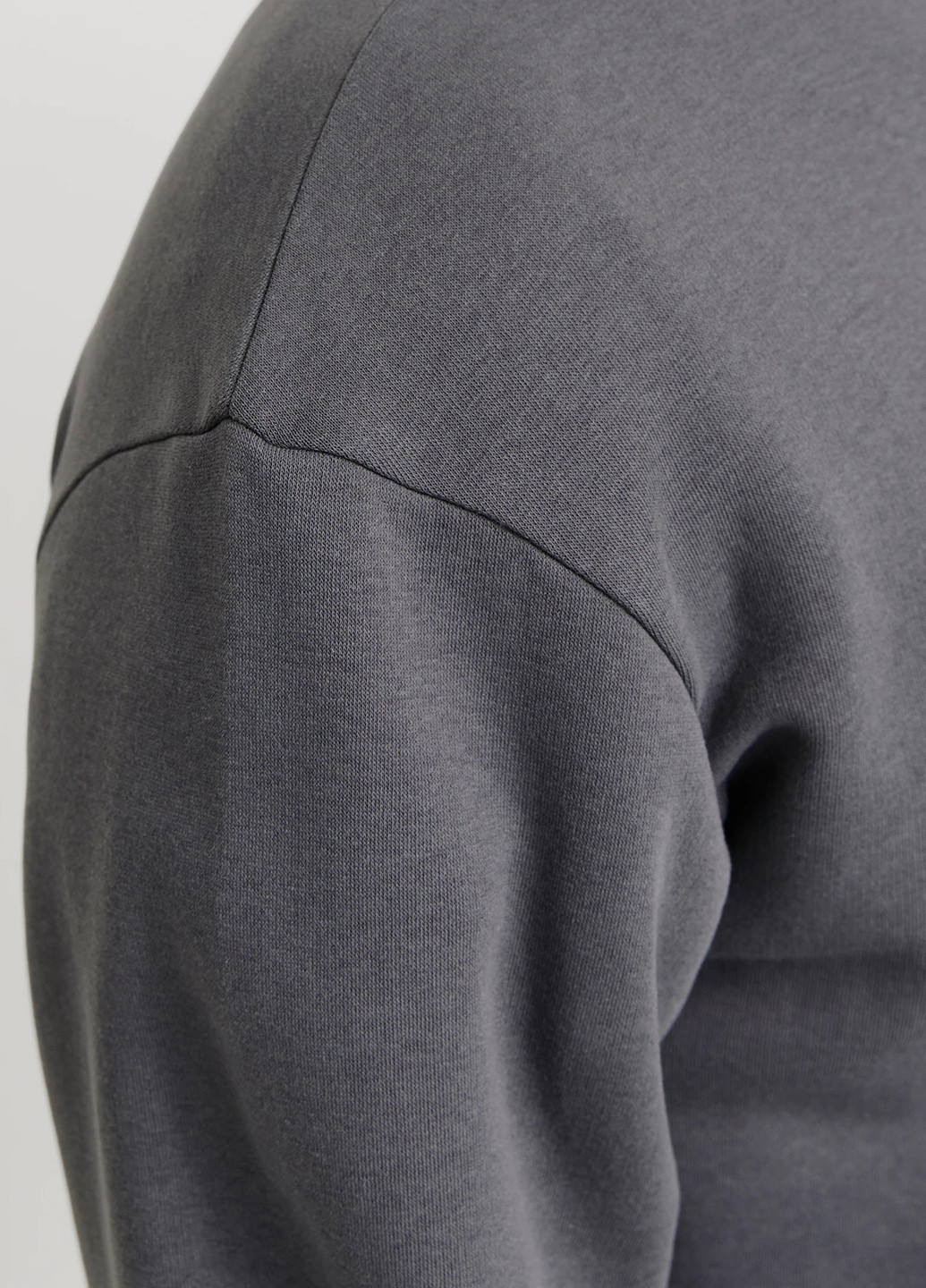 Серый свитшот Jack & Jones однотонный без декора (354686432)