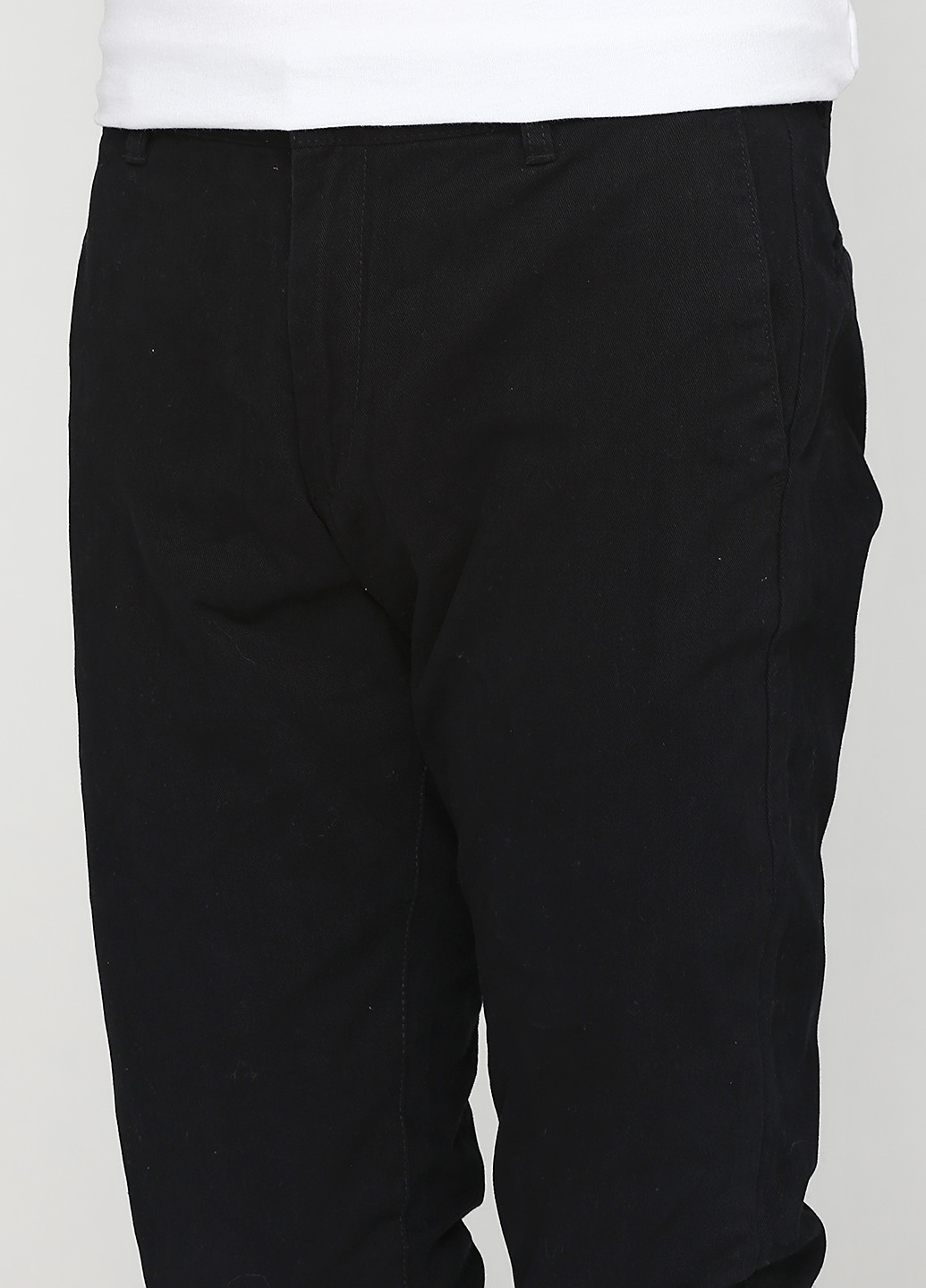 Черные кэжуал демисезонные со средней талией брюки MTWTFSS Weekday