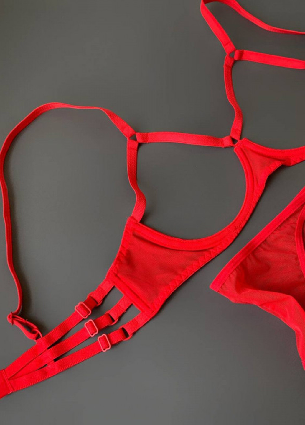 Красный демисезонный комплект (лиф, трусики) MARTA lingerie