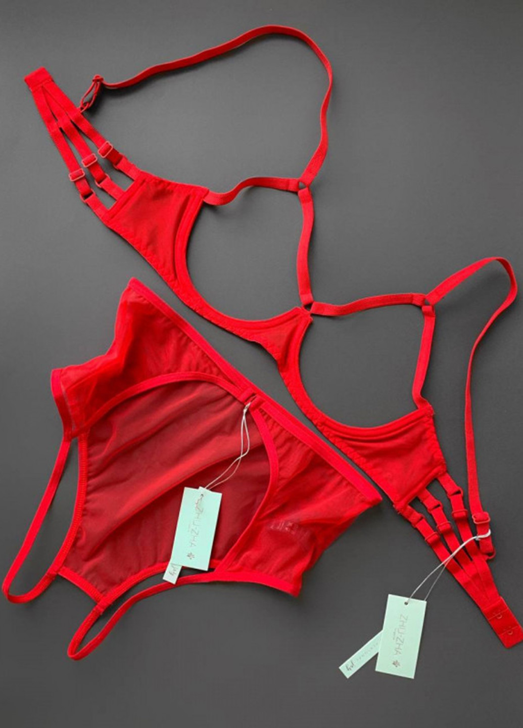 Червоний демісезонний комплект (ліф, трусики) MARTA lingerie