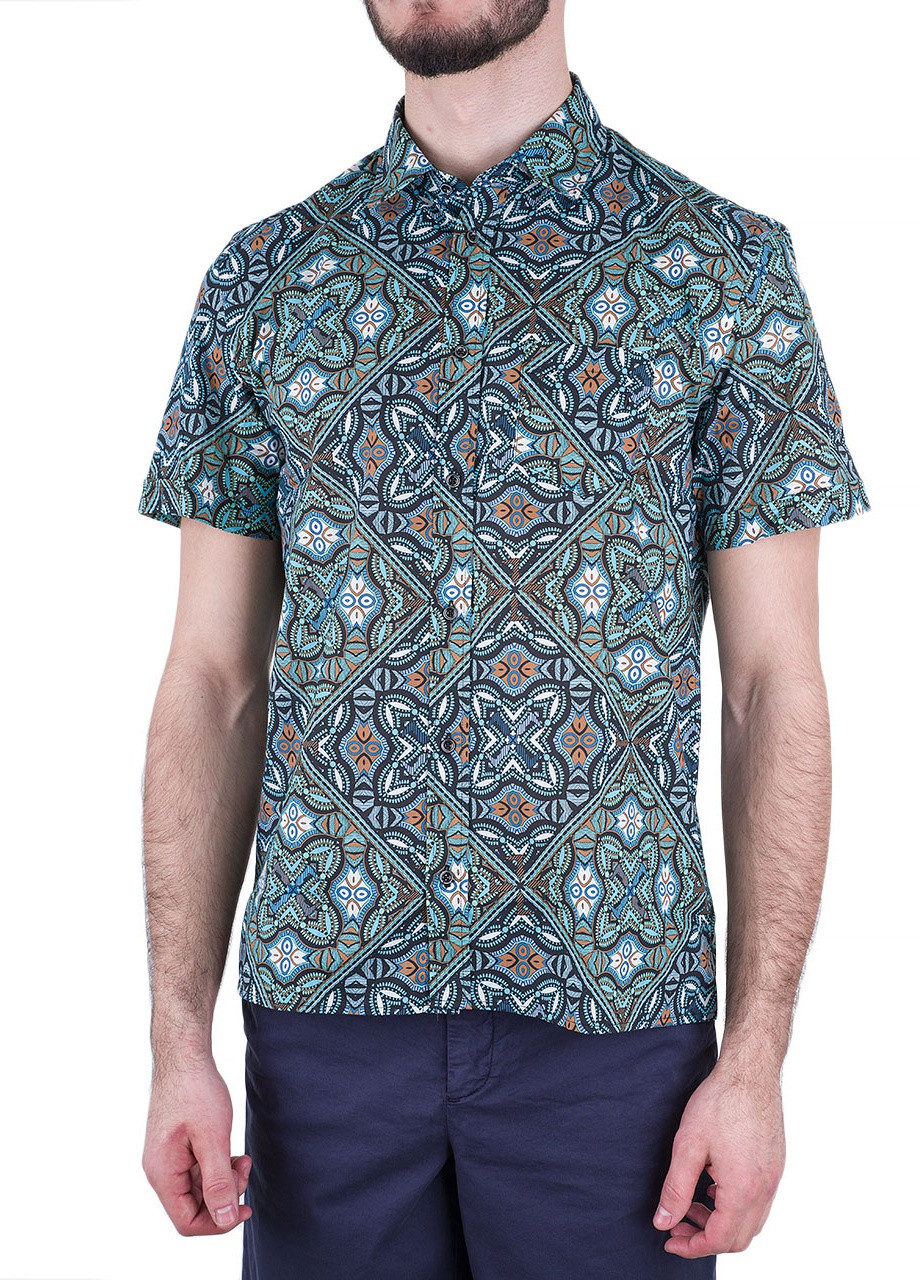 Цветная рубашка с геометрическим узором Trussardi Jeans