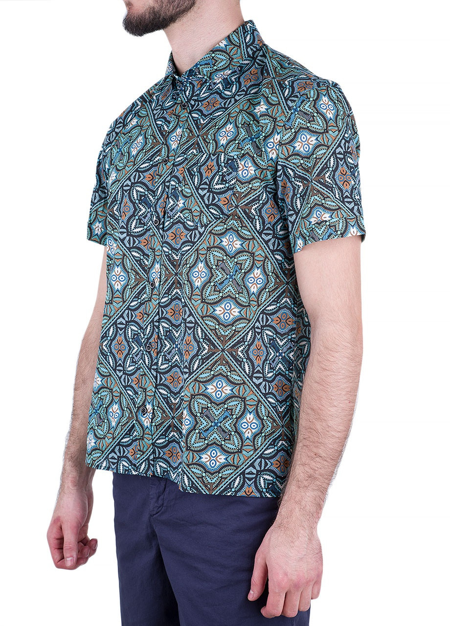 Цветная рубашка с геометрическим узором Trussardi Jeans