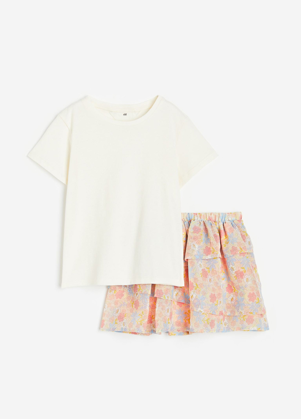 Комбинированный летний комплект (футболка, юбка) H&M
