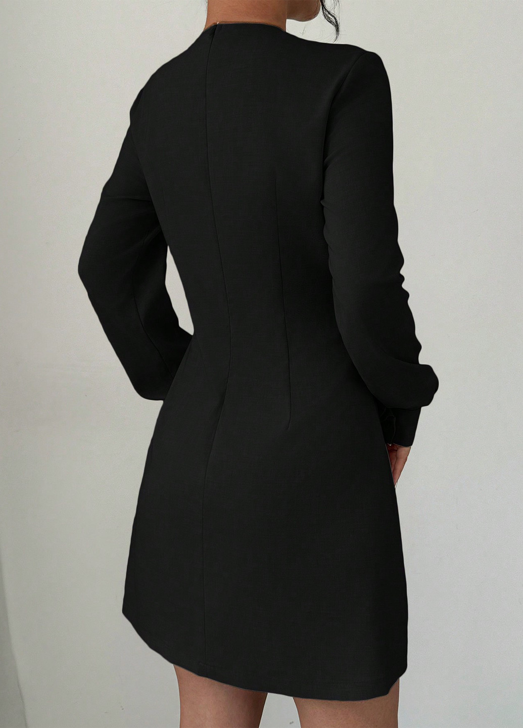 Черное кэжуал платье силуэтная, клеш SHEIN однотонное