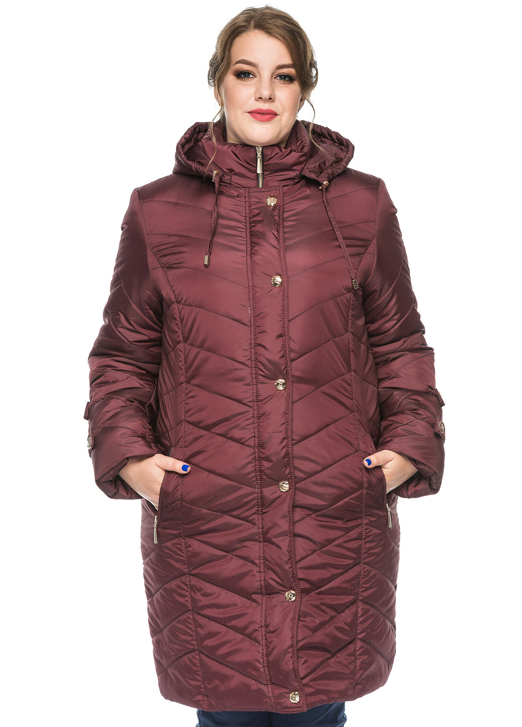 Бордовая зимняя куртка Кариант