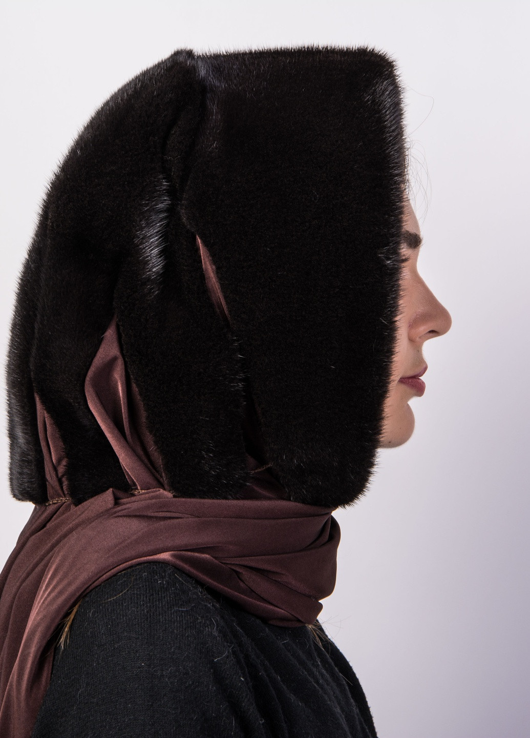Жіночий норкову хустку на голову Меховой Стиль паук (245967880)