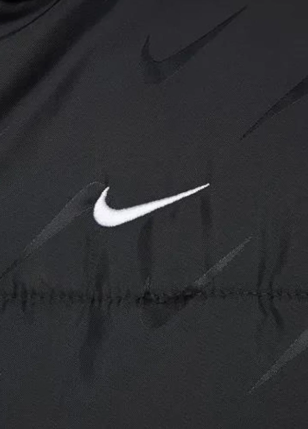 Чорна демісезонна куртка fv7941-010 Nike W NSW TF SNFL NK CLSC PFR AOP