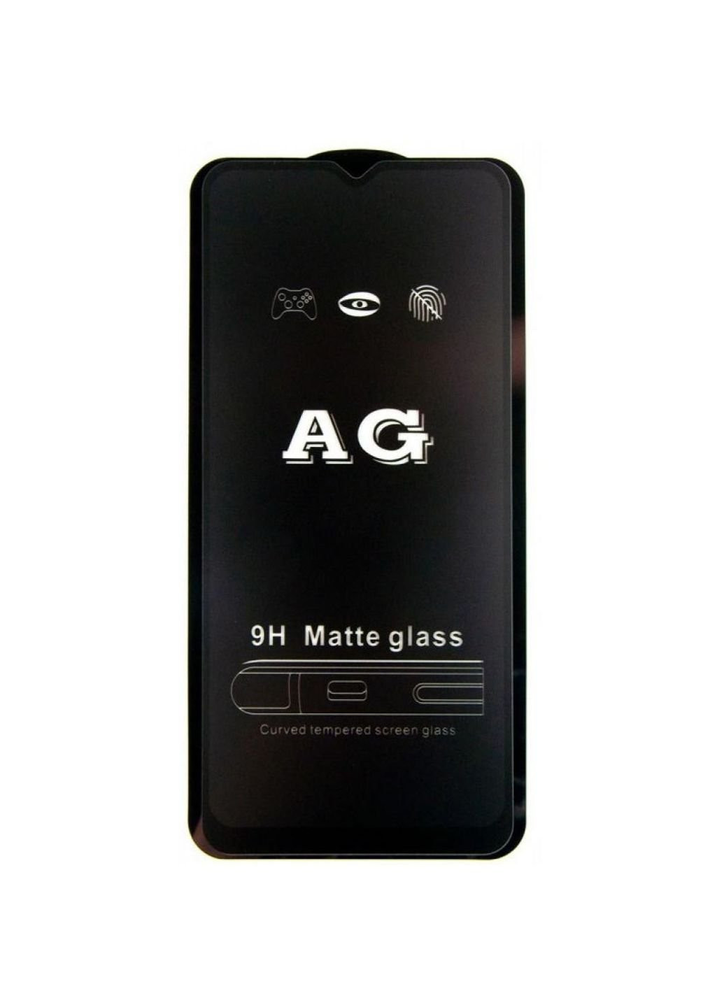 Стекло защитное Full Glue Matte OPPO A12, black frame (TGFG-MATT-33) DENGOS (249597845)