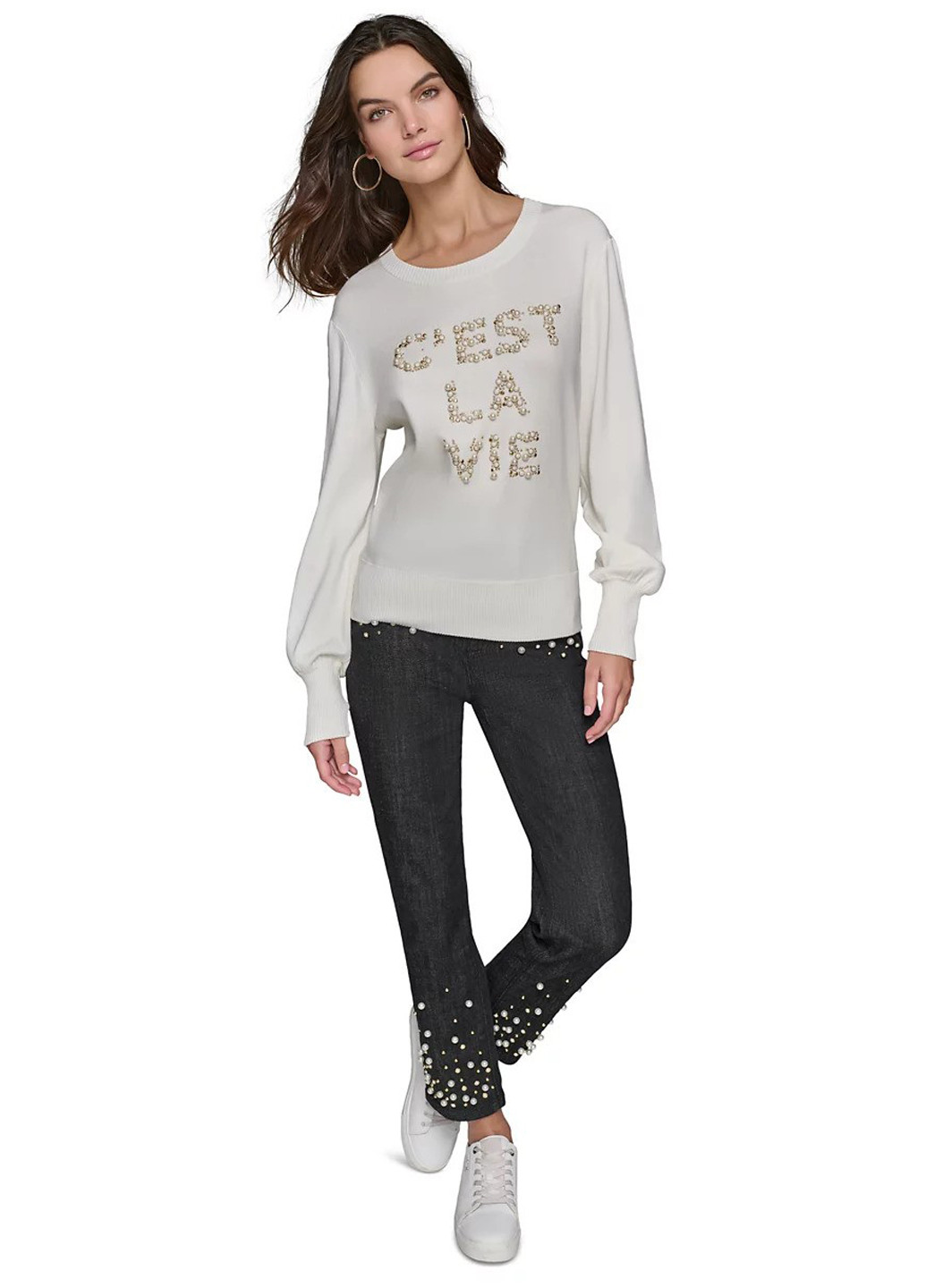 Молочний демісезонний джемпер джемпер Karl Lagerfeld