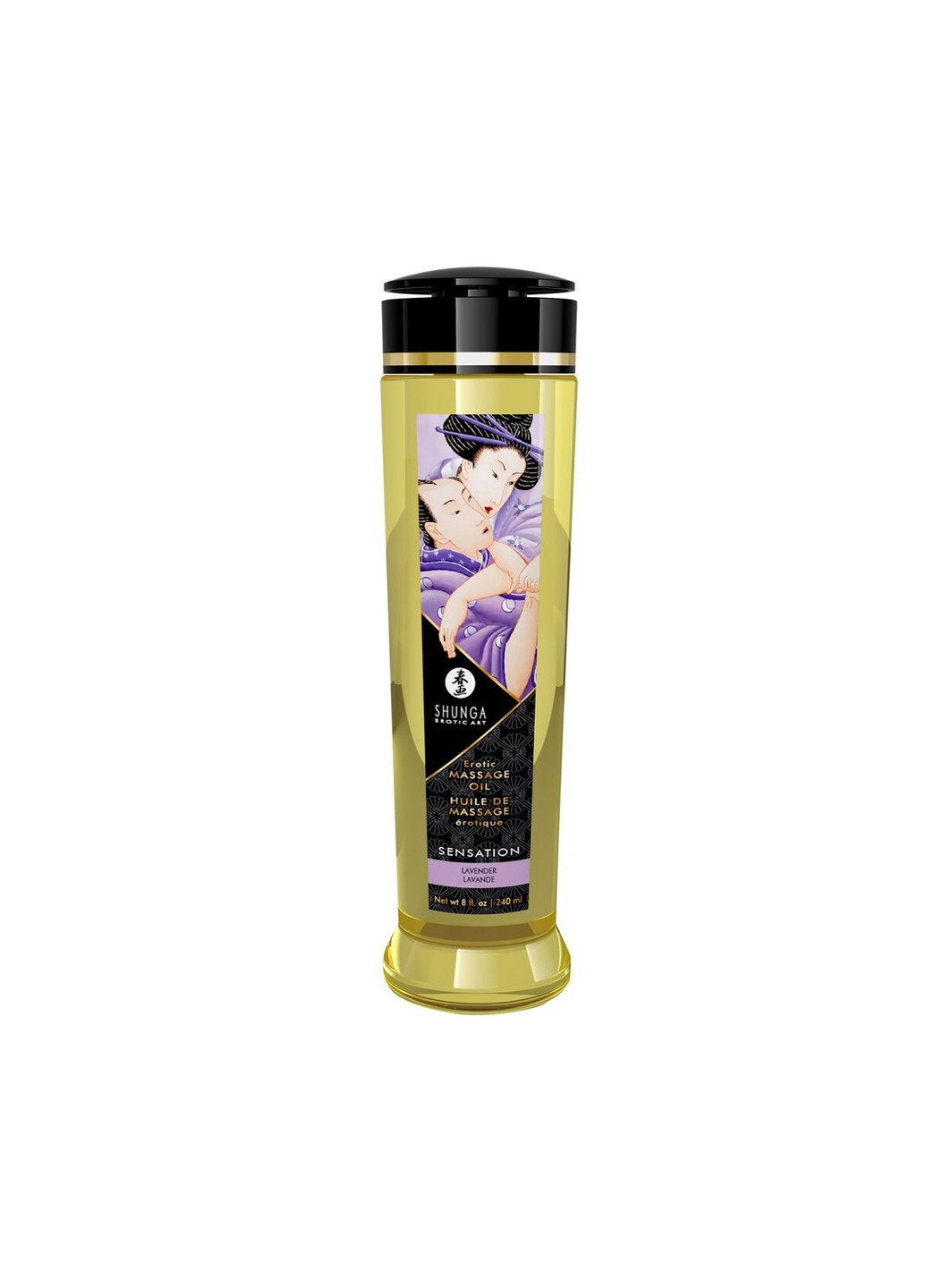 Массажное масло Sensation - Lavender (240 мл) натуральное увлажняющее Shunga (255169332)