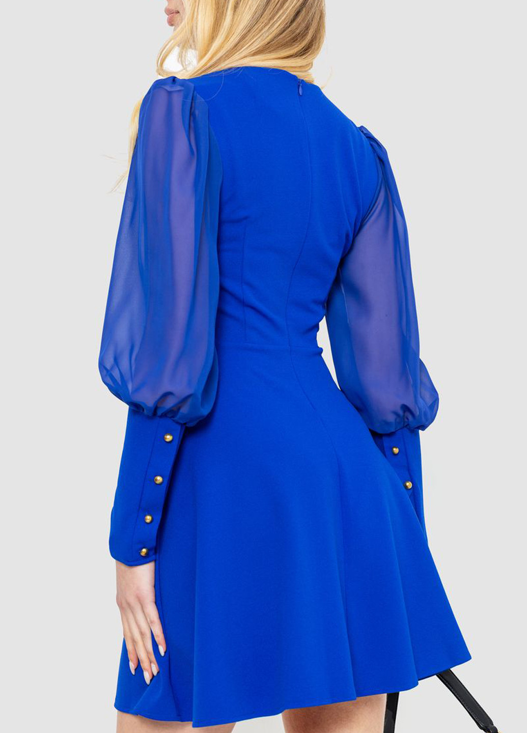 Синее кэжуал платье клеш Ager однотонное