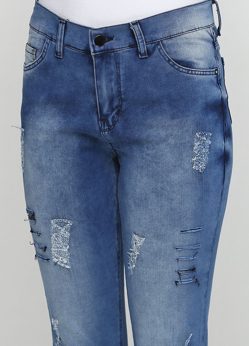 Светло-синие демисезонные скинни джинсы Zagros