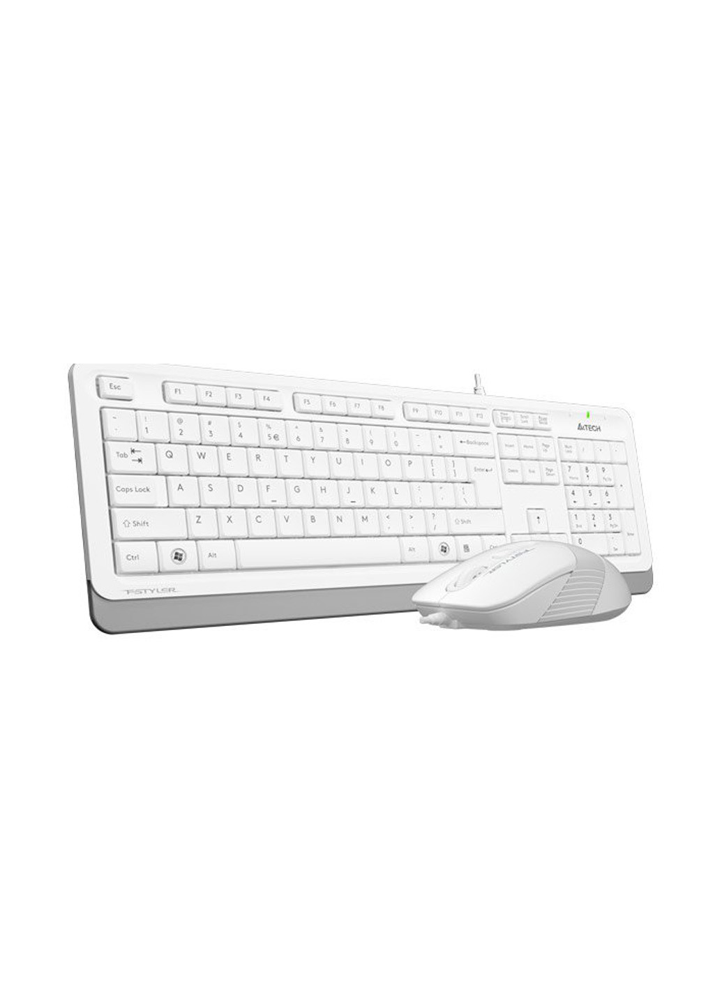Комплект проводной (клавиатура+мышь) A4Tech f1010 (white) (138684794)