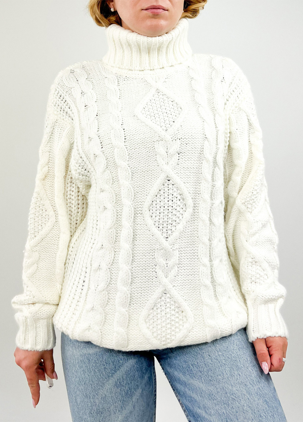 Белый зимний свитер Monki