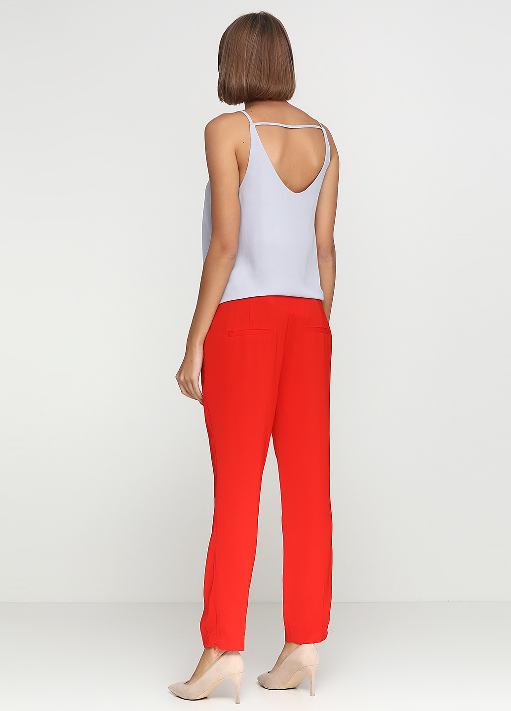 Красные кэжуал демисезонные брюки Karen by Simonsen