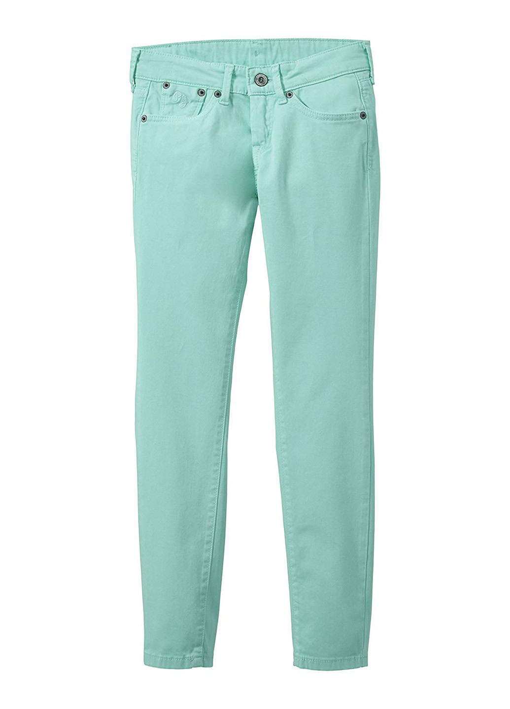 Светло-зеленые демисезонные зауженные джинсы Pepe Jeans
