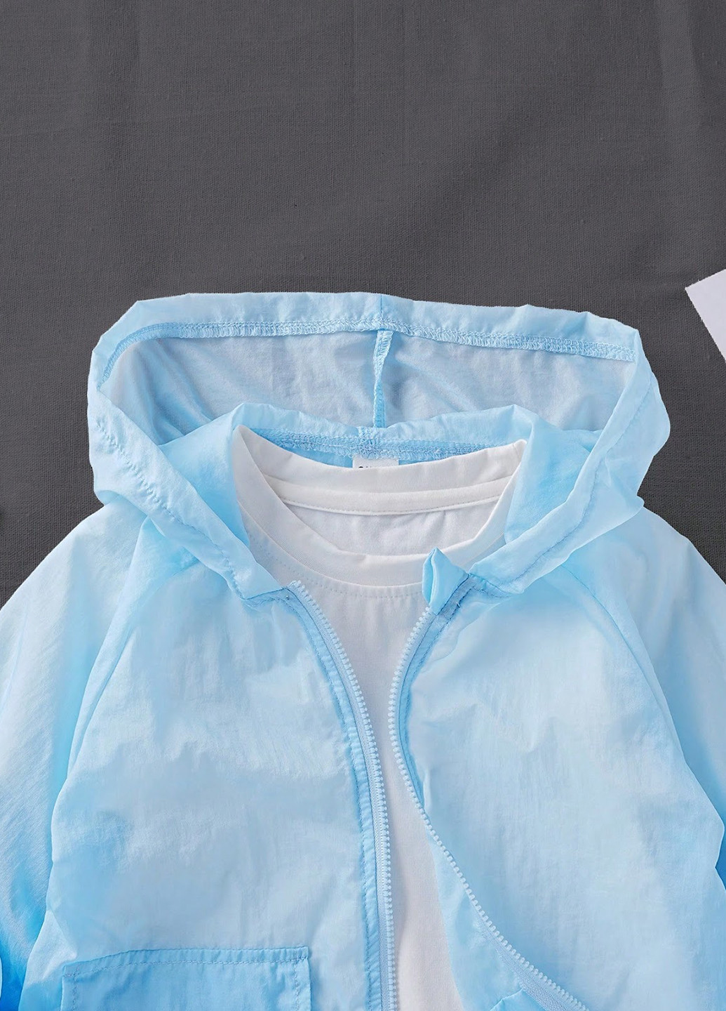 Блакитна демісезонна вітровка SHEIN