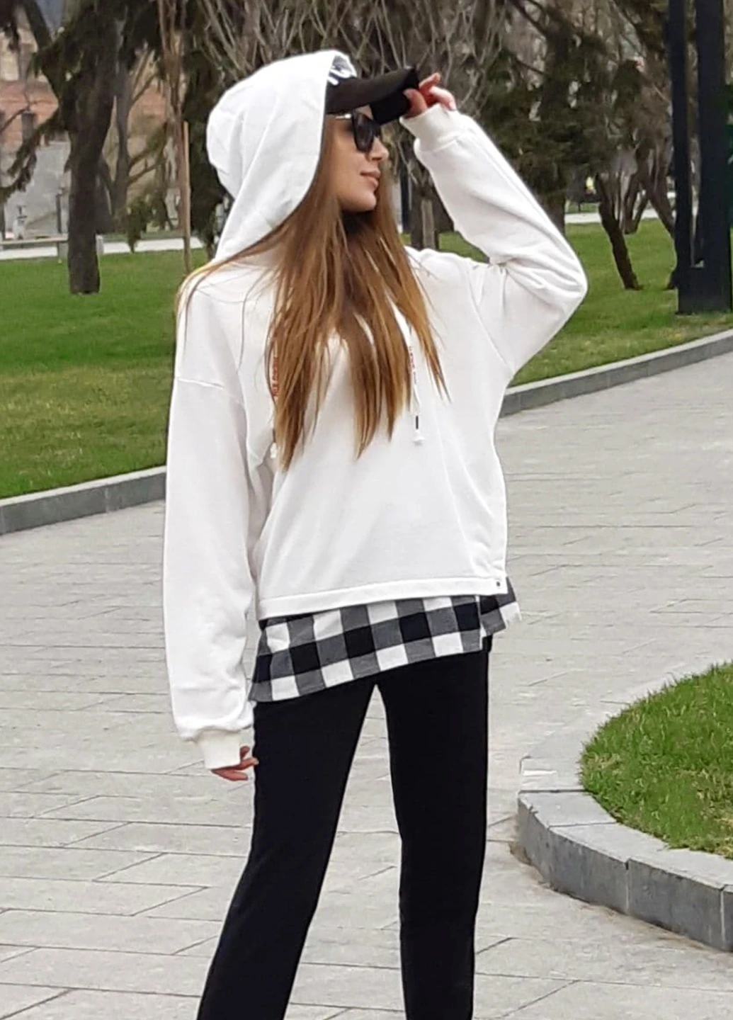 Худи oversize жіноче біле "SPIDER" InRed (248407711)