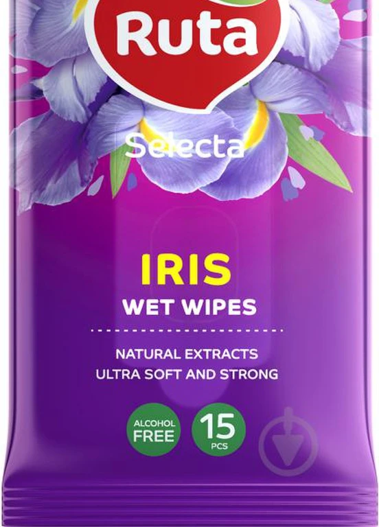 Влажные салфетки Selecta Iris 15 шт. Ruta (248204588)