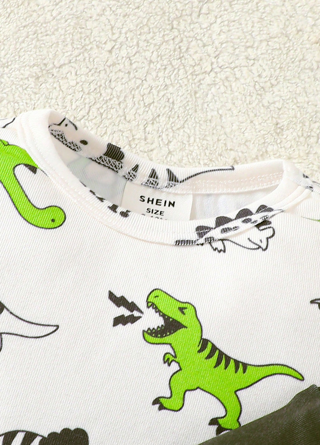 Чорно-біла всесезон піжама (футболка, лонгслів, штани) футболка + штани SHEIN