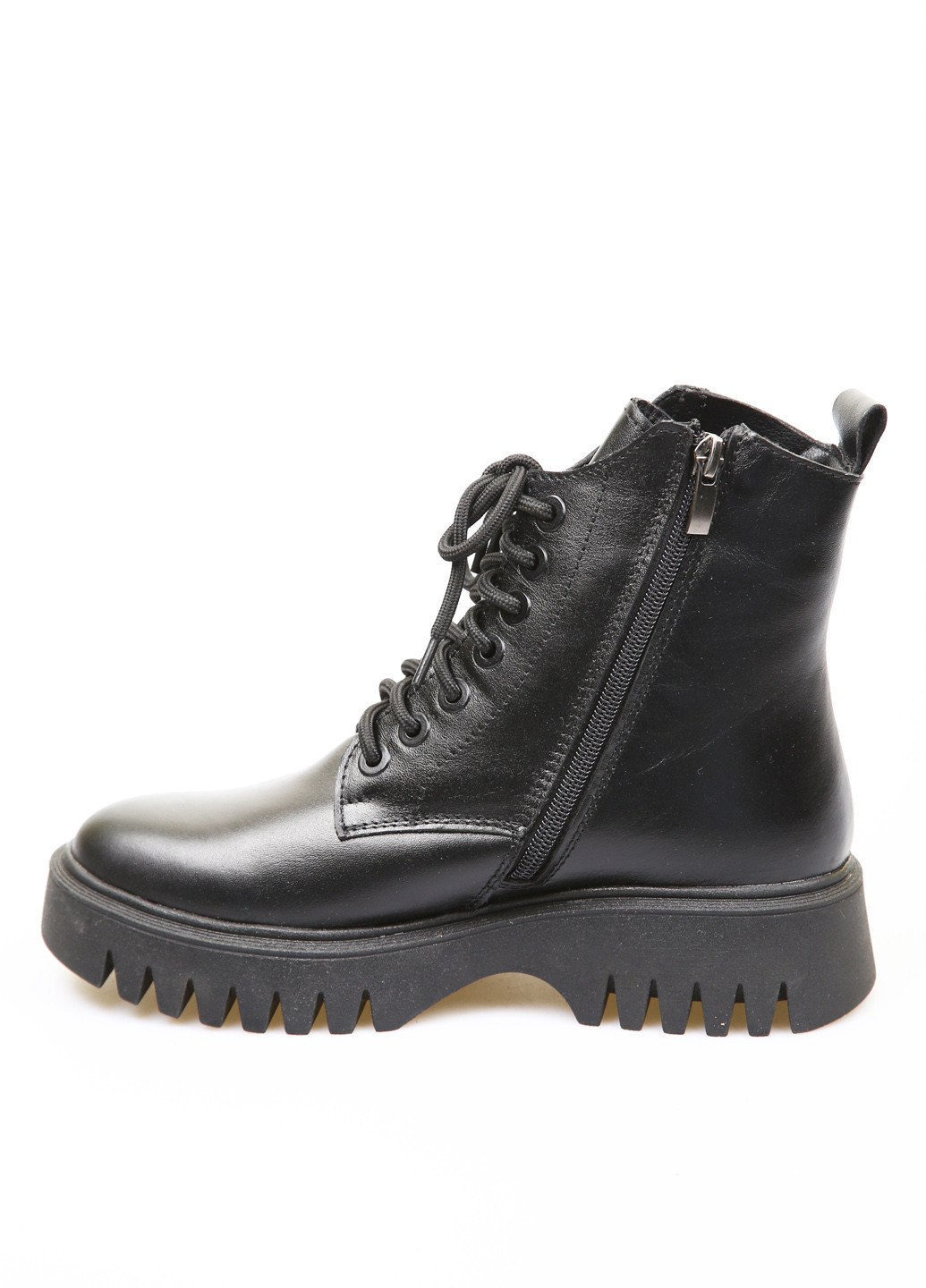 Зимние ботинки No Brand на тракторной подошве, с пряжкой, со шнуровкой