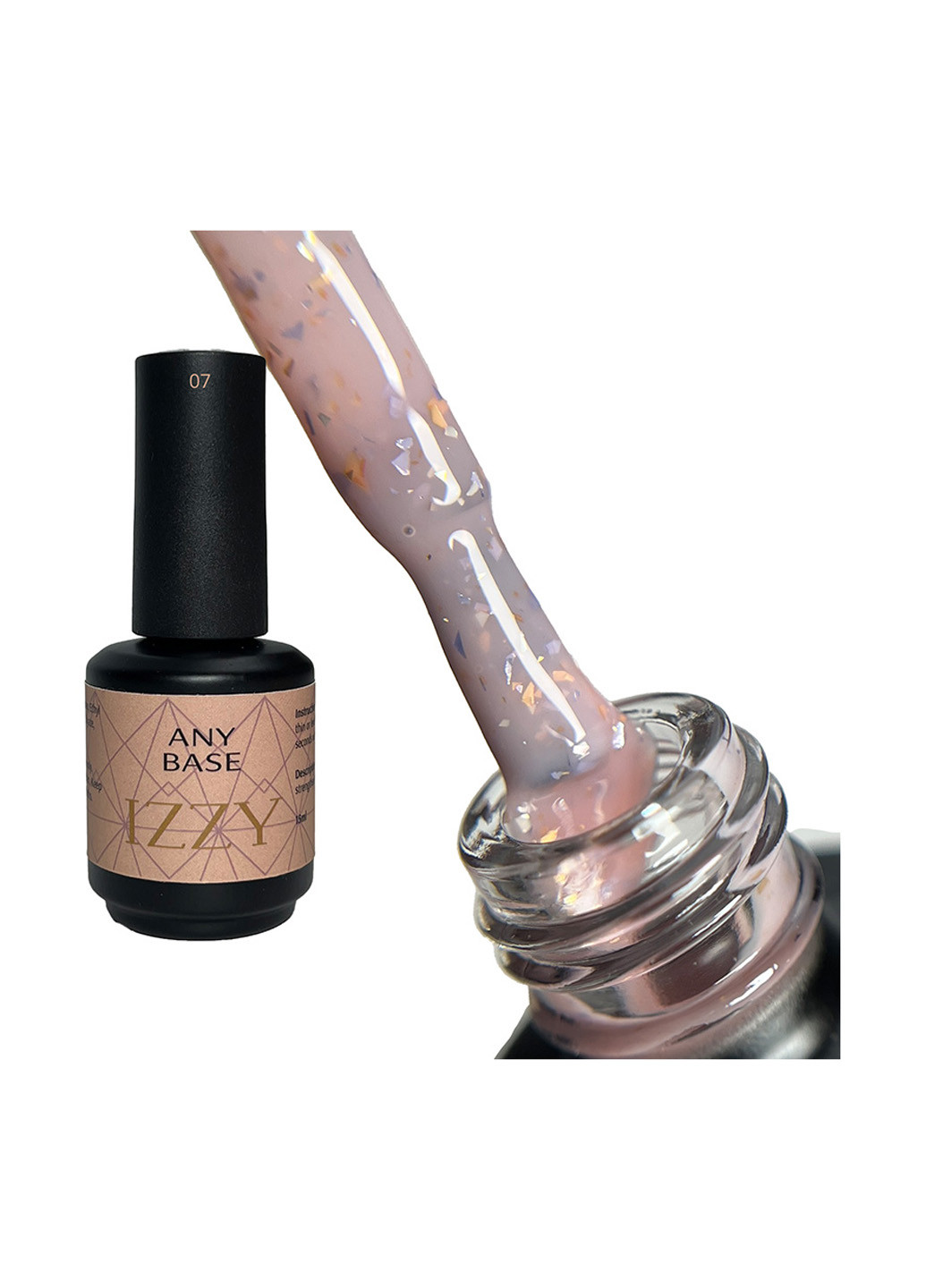 База для манікюру камуфлююча з поталлю, Any Base 07, 15 г Izzy (363030490)