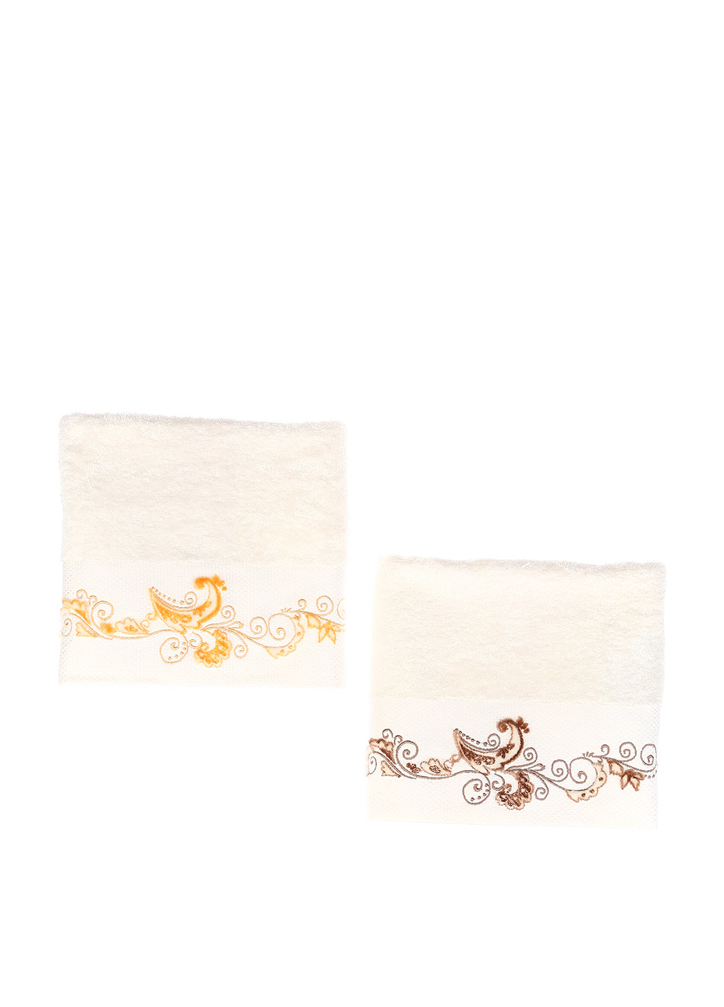 Рушник (2 шт.), 50х90 см Тас орнамент молочний