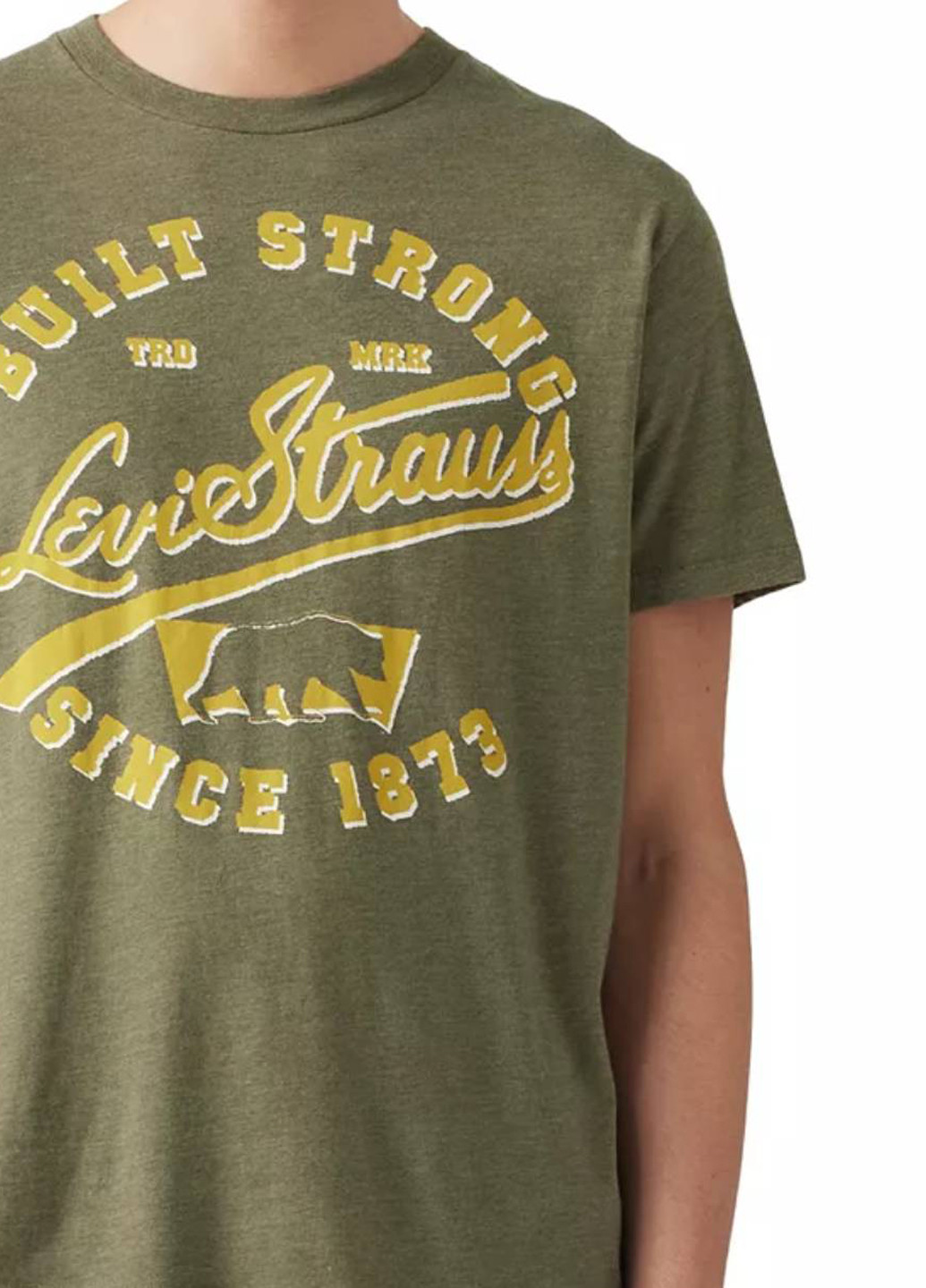 Хаки (оливковая) футболка Levi's