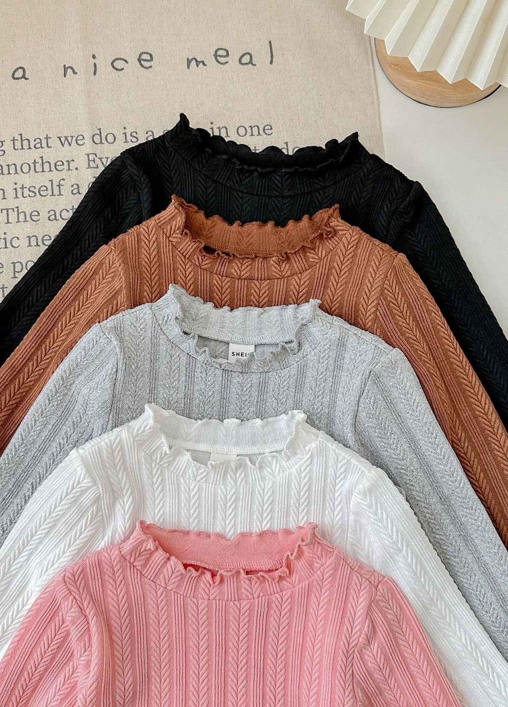 Разноцветный демисезонный кэжуал лонгслив SHEIN однотонный