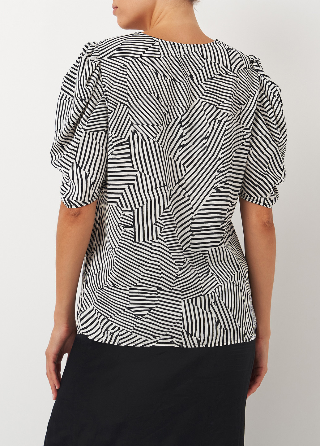 Чорно-біла блуза DKNY