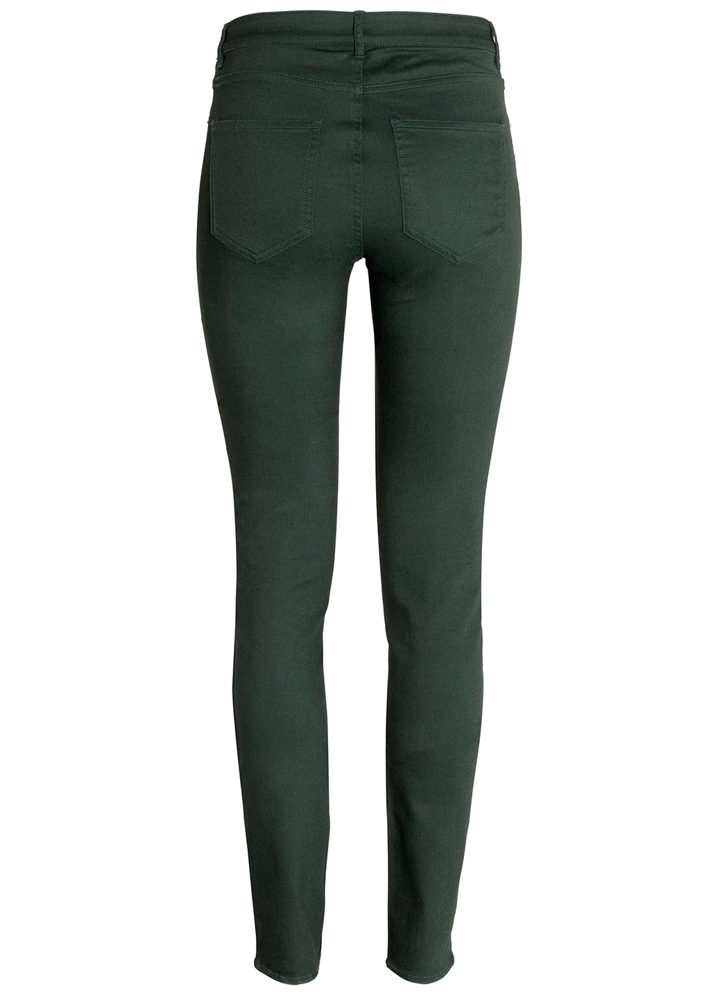Темно-зеленые демисезонные зауженные джинсы H&M