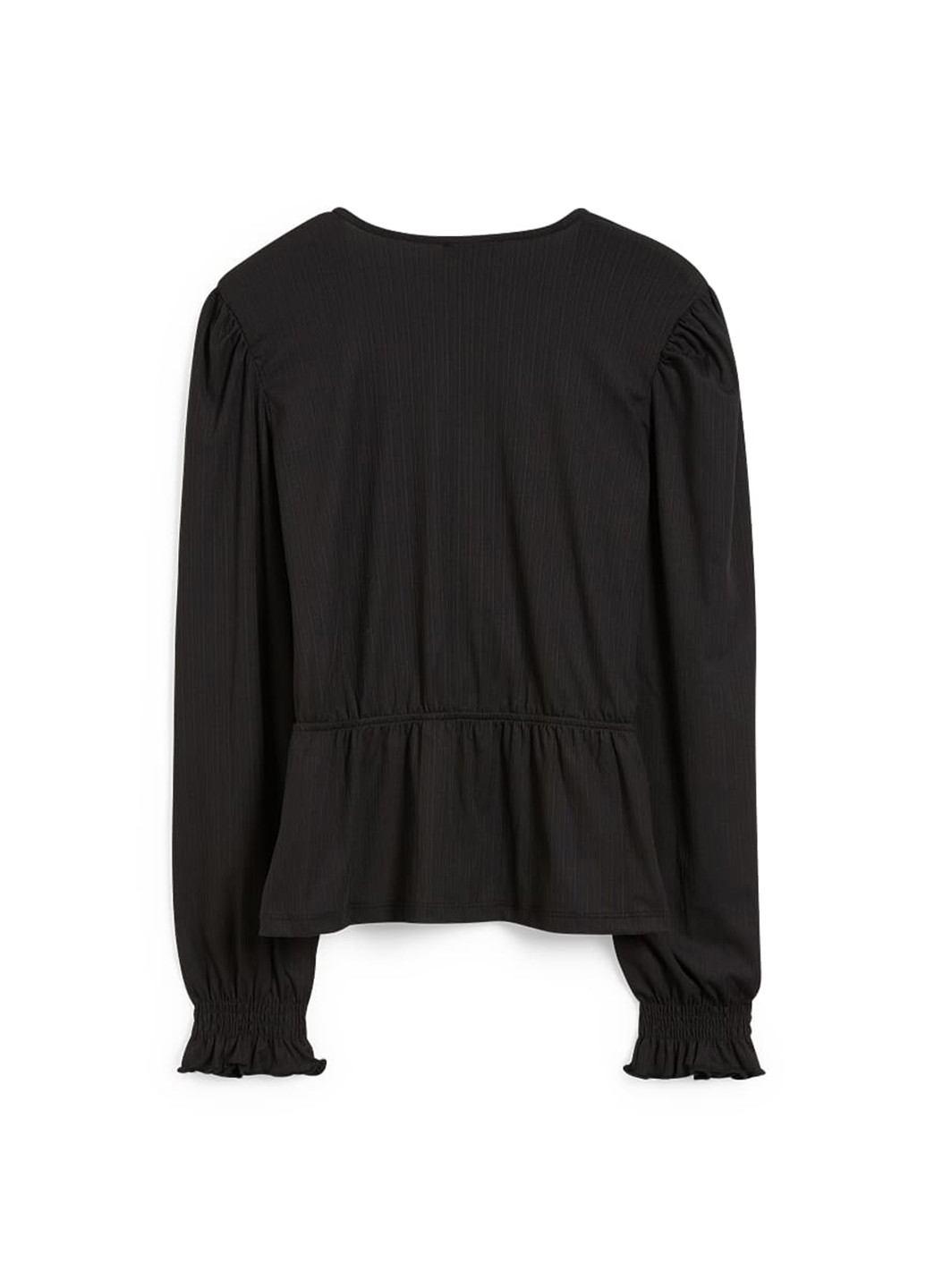 Чёрная блуза на запах C&A