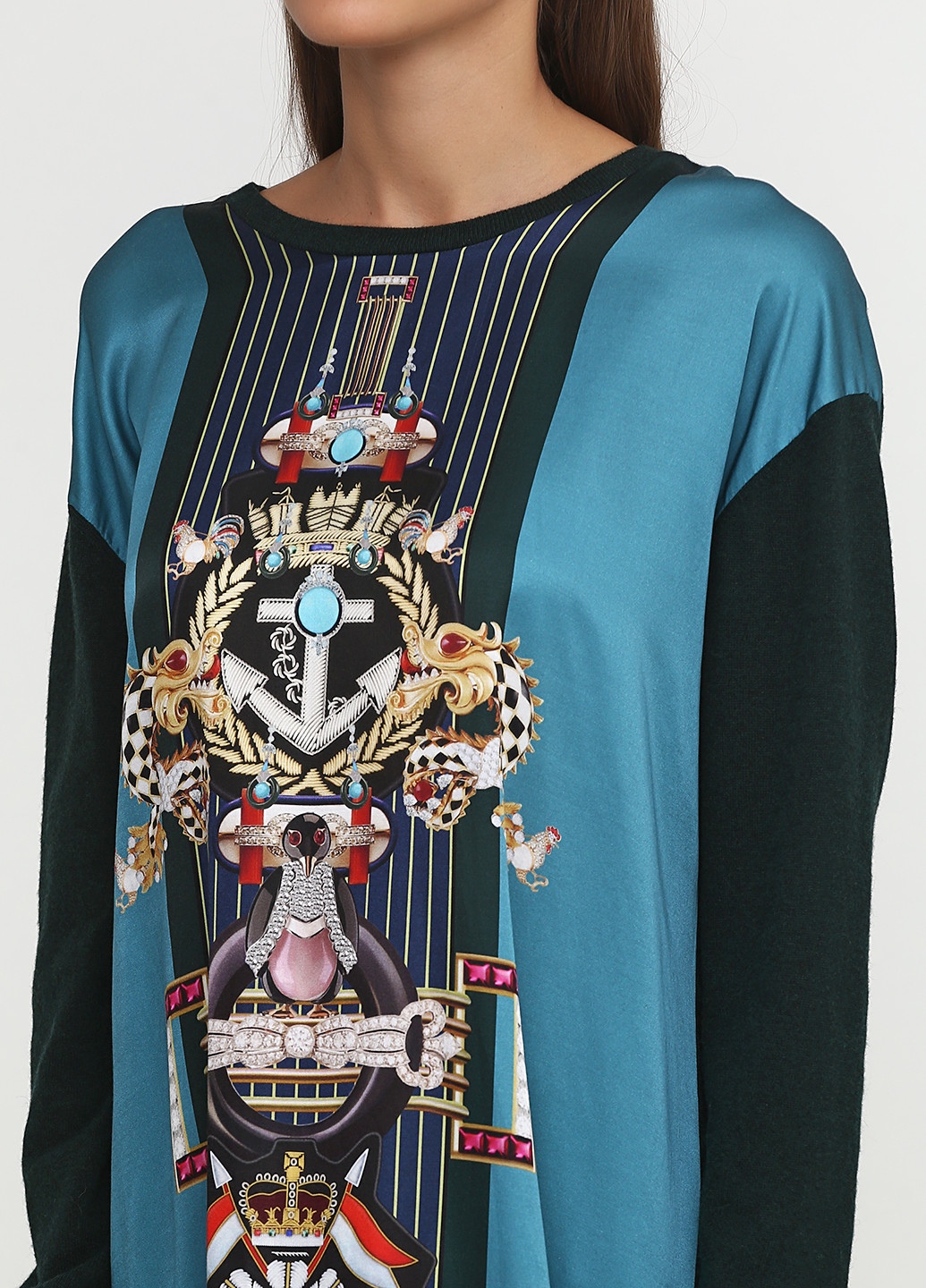 Комбинированное кэжуал платье Mary Katrantzou с рисунком