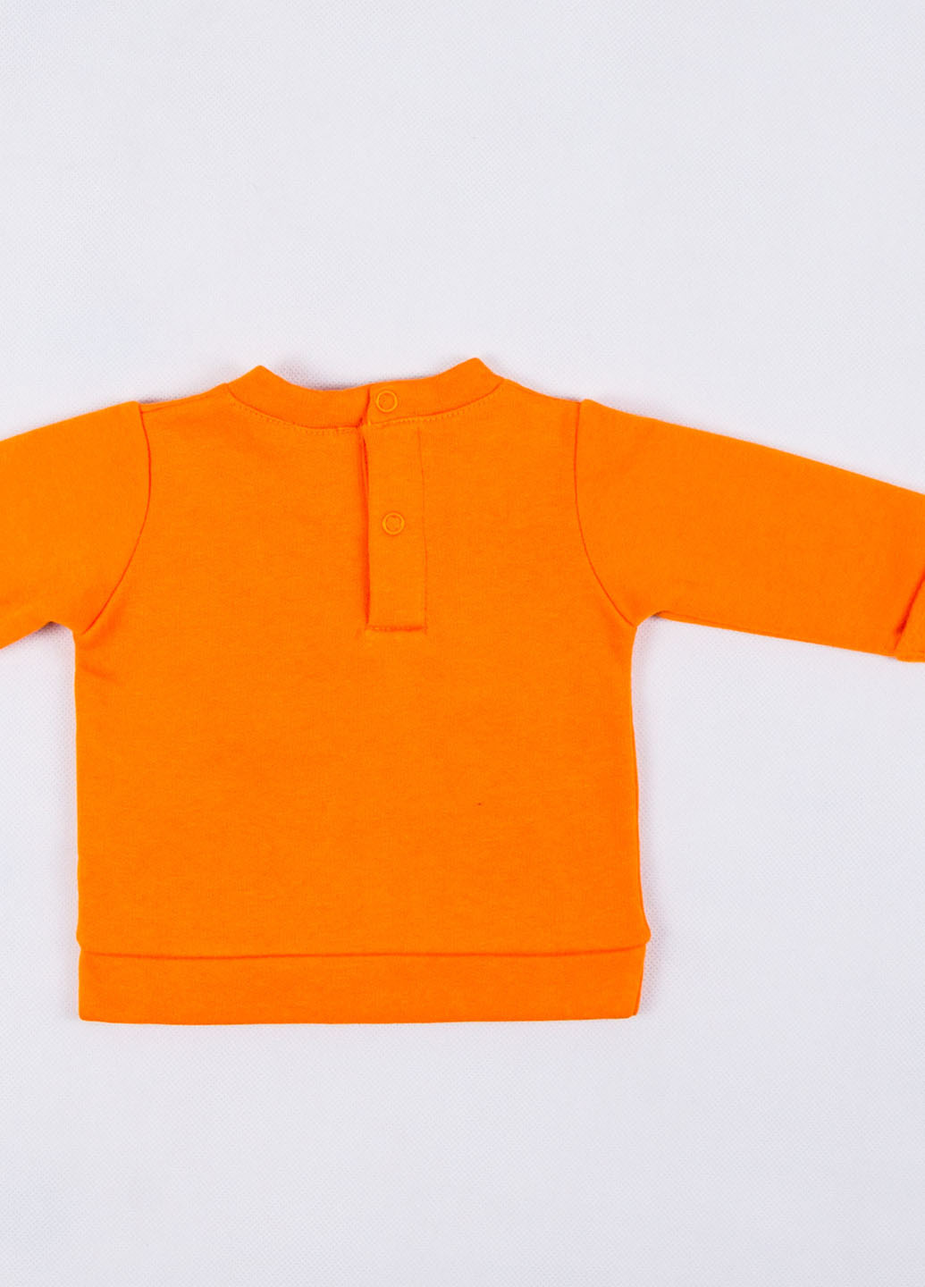 United Colors of Benetton свитшот однотонный оранжевый кэжуал трикотаж, хлопок