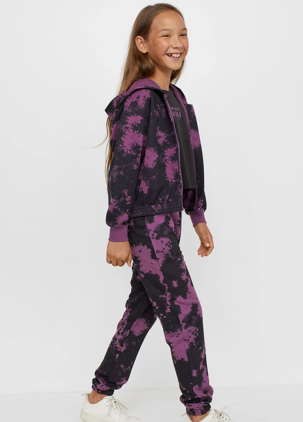 Штани демісезон,чорний-фіолетовий, H&M (255192860)