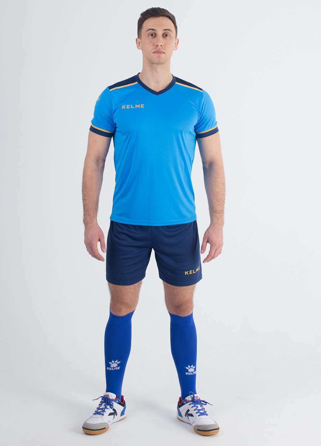 Голубой демисезонный комплект футбольной формы segovia Kelme