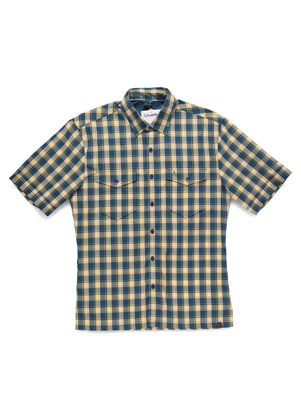 Синяя кэжуал рубашка в клетку Schoffel