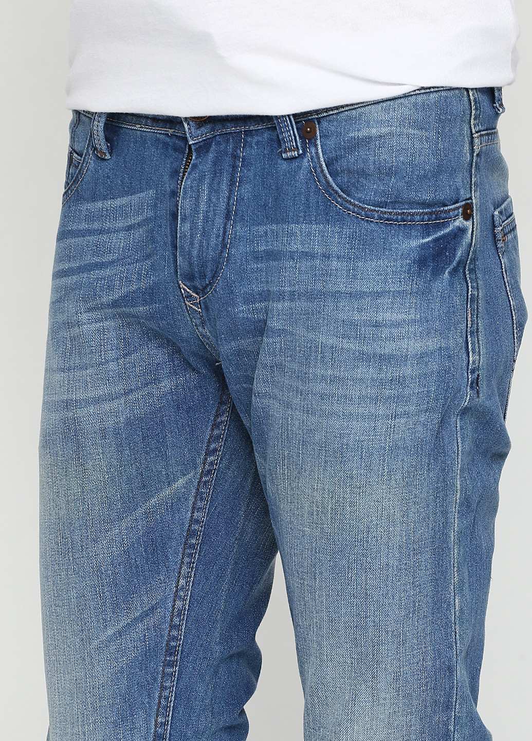 Голубые демисезонные со средней талией джинсы Garcia