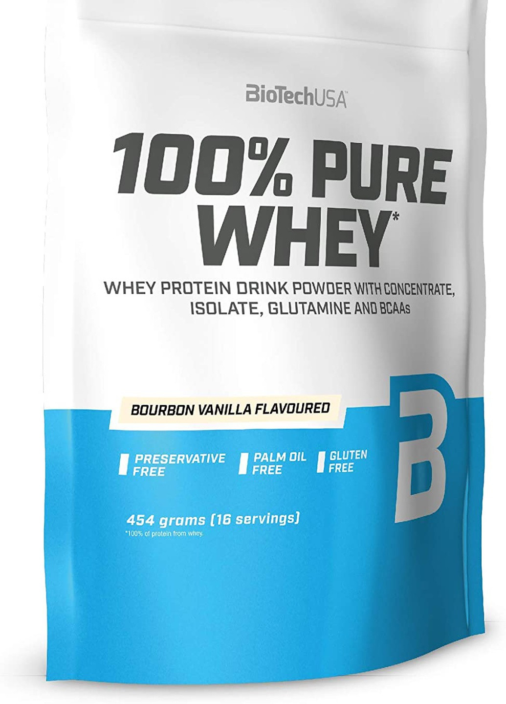 Протеин 100% Pure Whey 454 g (Bourbon vanilla) Biotech (255679212)
