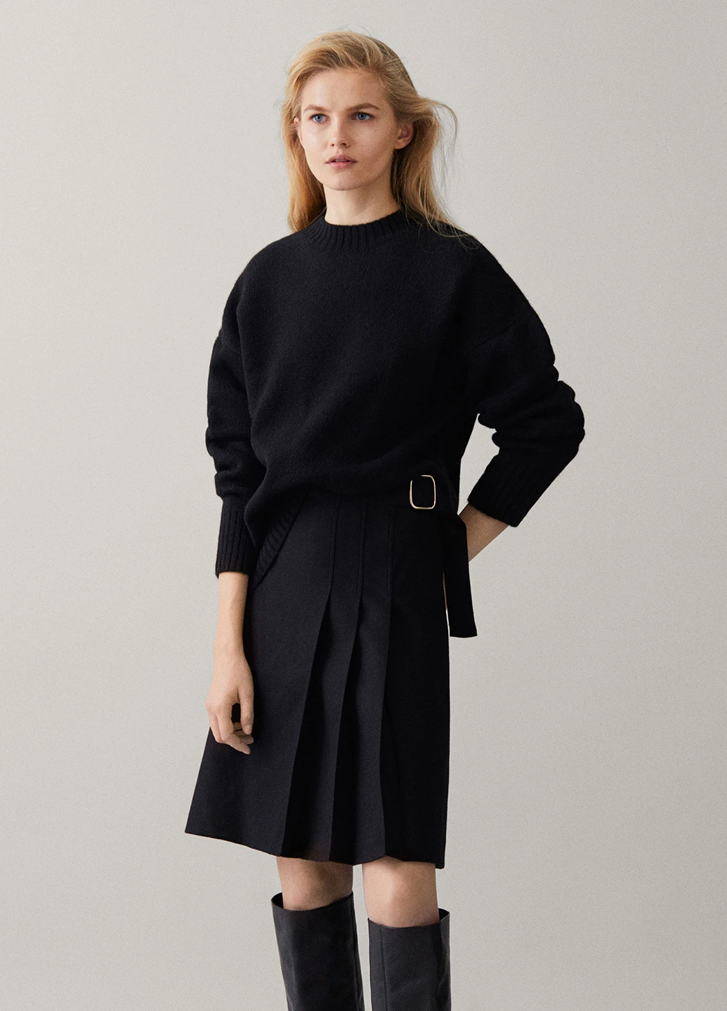 Черный демисезонный джемпер джемпер Massimo Dutti