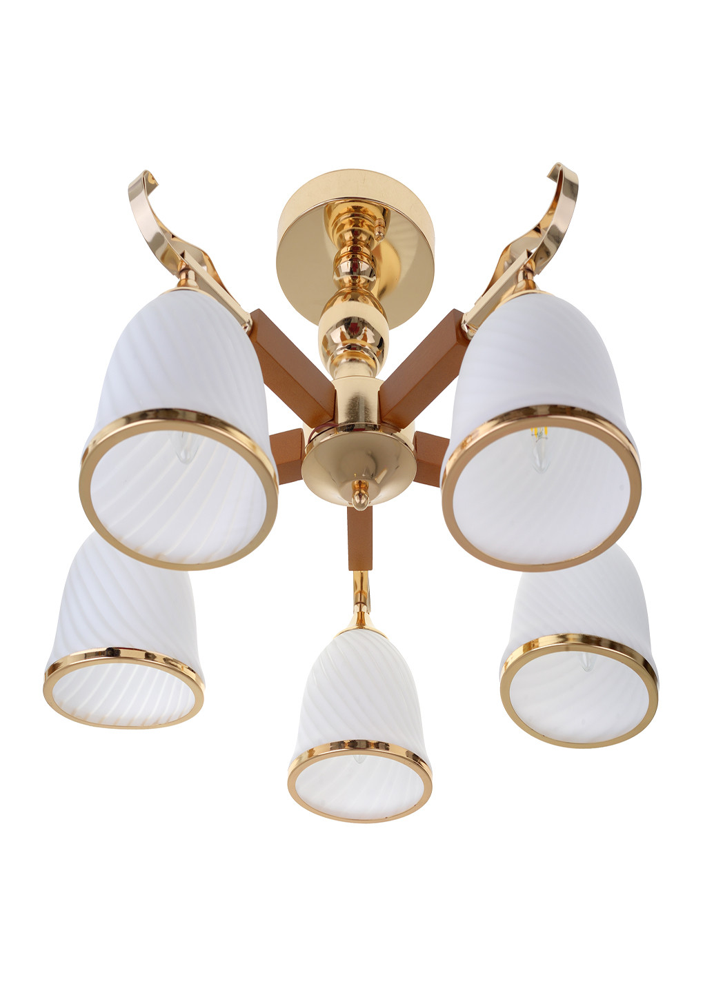 Люстра с основой цвета латунь на пять плафонов LK-709S/5 E27 FG Brille (220133449)