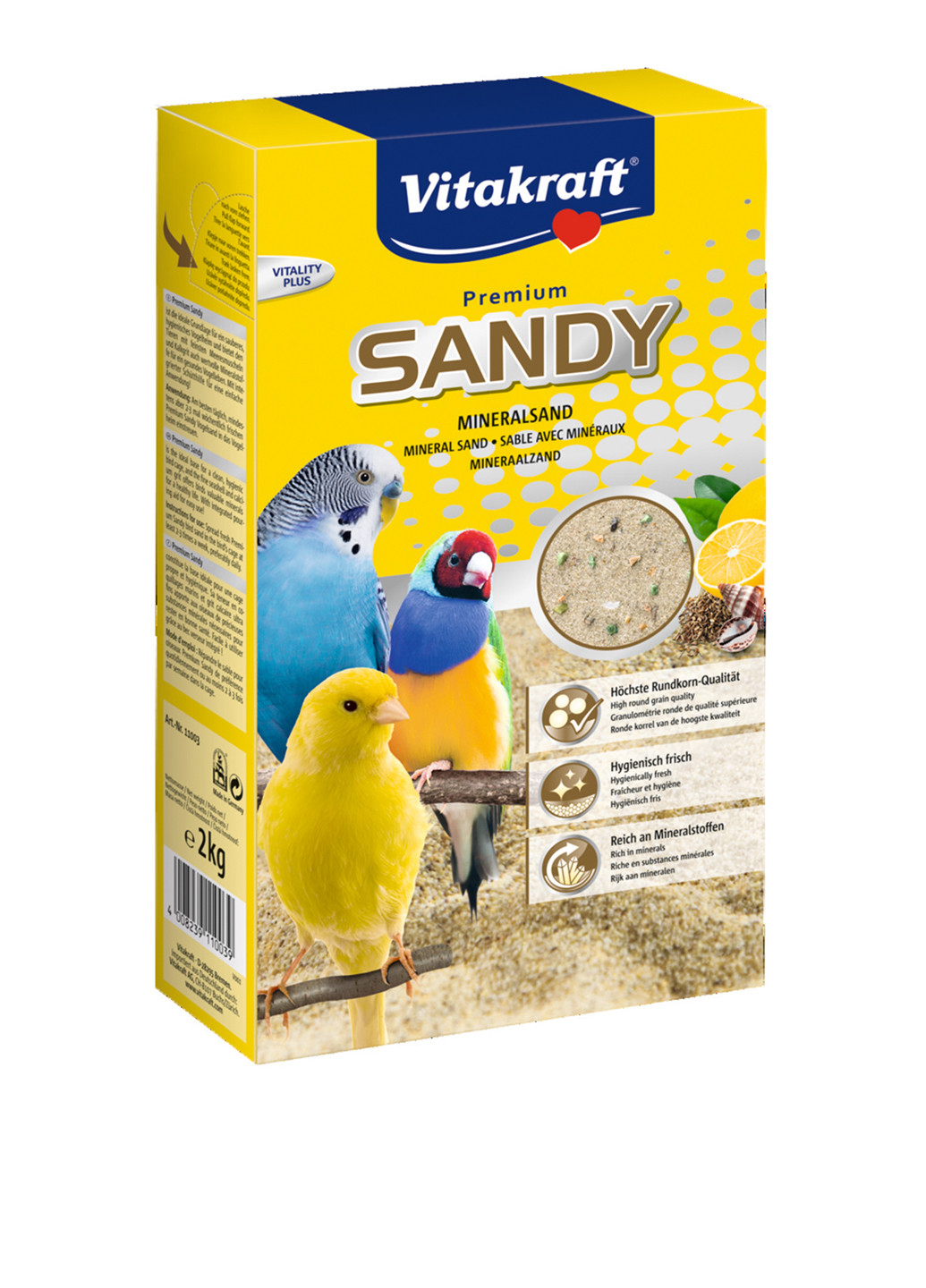 Наповнювач для птахів SANDY з мінералами, 2 кг Vitakraft (142042162)
