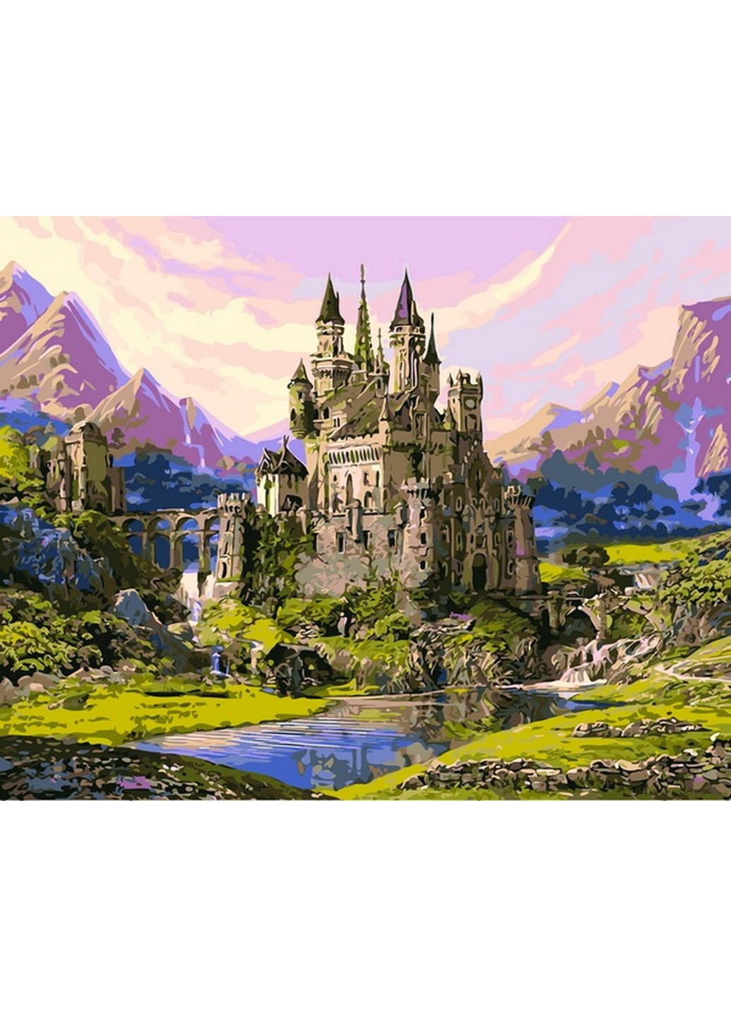 Картина за номерами Замок з казки Babylon комбіновані